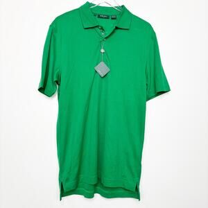 NWT Bobby Jones Supreme 100% Cotton Kelly Green Short Sleeve Polo Shirt M